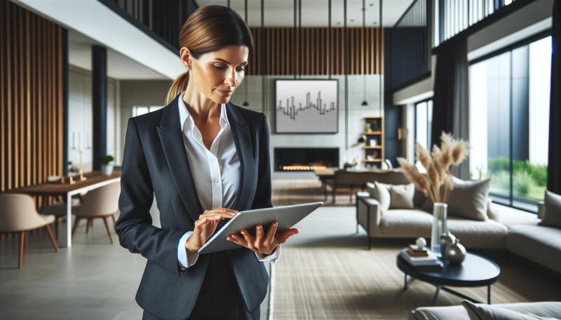 Image of a surveyor inside a property